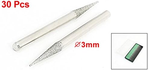 UXCell® 15 mm x 1 mm konus dijamantni dijamantni bitovi za puštanje točaka 30 pcs