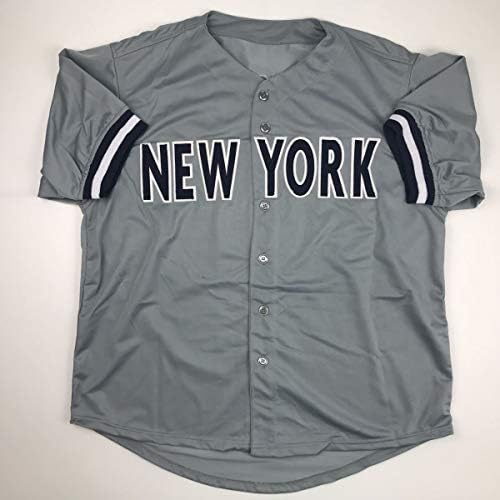 Autografirani/potpisani Mike Mussina New York Grey Baseball Jersey JSA CoA