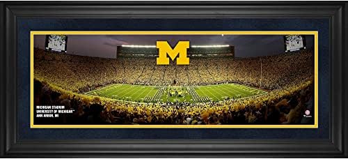 Michigan Wolverines uokviren 10 x 30 Michigan Stadium Panoramska fotografija - Plakovi za fakultetske ekipe i kolaže