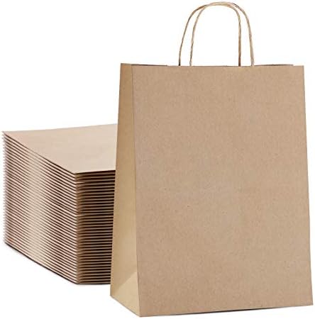 Kraft papirnate vrećice od 10 & 34; 5 & 34; 133& 34;, poklon vrećice velike veličine od 100 komada s ručkama, papirnate vrećice