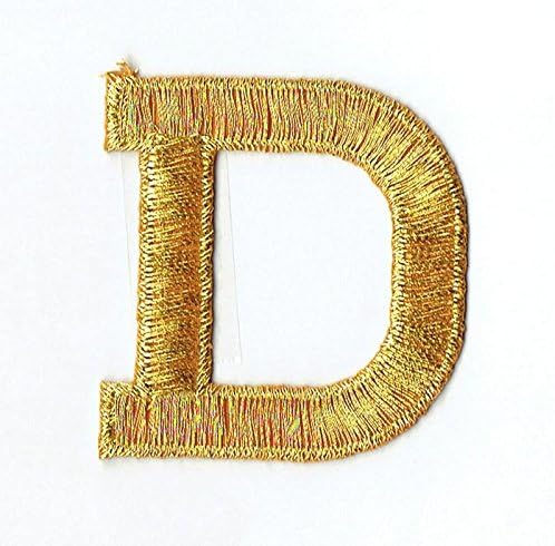 1-7/8 Metalna zlatna slova i brojevi, željezo na flasteru, vezeno