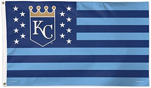 Wincraft MLB Kansas City Royals 02490115 Deluxe Flag, 3 'x 5', plava