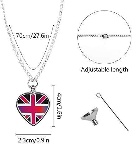 Union Jack zastave Engleske urna ogrlica Od Pepela personalizirana ogrlica od srca kremiranje nakita za kućne ljubimce spomen privjesak