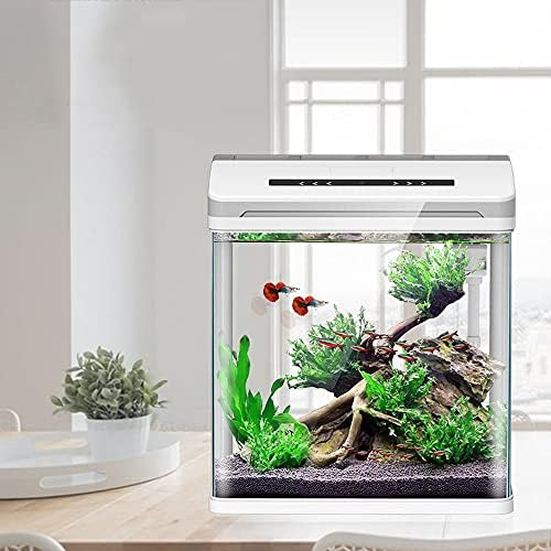 UXZDX Mini Smart Aquarium Betta Fish Aquarium Creative Lazy Desktop Fish Tank Home samoirkulirajuće staklo Donosi kutiju za hranjenje