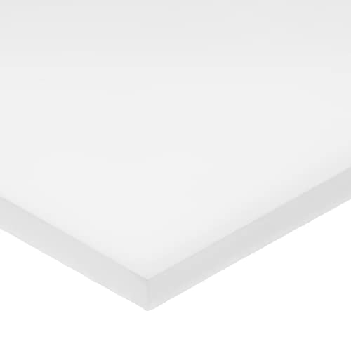 UHMW polietilen plastični list, bijela, 1-3/4 u debelom x 12 u širokom x 24 u dugom
