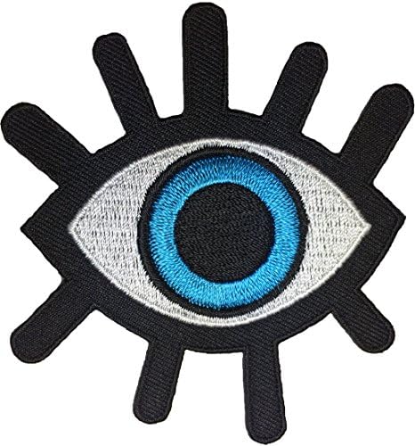 Eye Eyeball Tattoo Occult Punk Rock Retro Applique šivanje željeza na izvezenom flasteru - plava