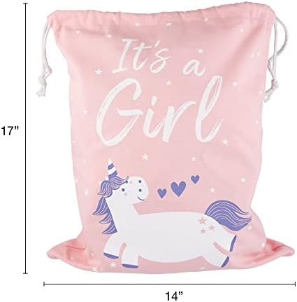 Poklon vrećica za bebe tuširanje - Slatka alternativa za omotavanje poklona za višekratnu upotrebu - Pink Blue String Clona To je dječak