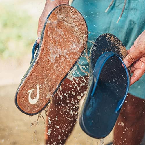 Olukai Koko'o muške sandale na plaži, brzo suhi tobogani za flip-flop, otporni na vodu i lagani, kompresijski oblikovani nogu i ultra-meka