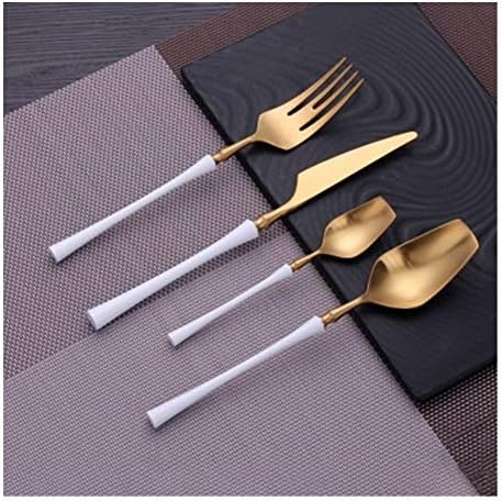 8pcs / multi-zlatni prijenosni pribor za jelo set noževa i vilica od nehrđajućeg čelika pribor za jelo set pribora za jelo