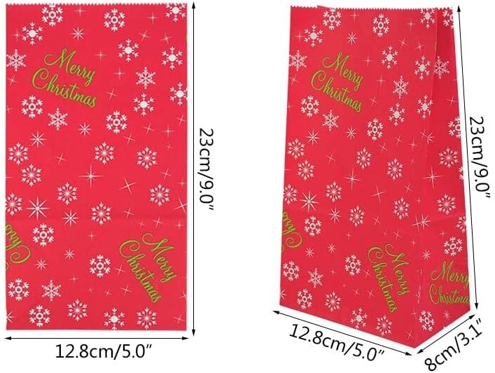 Slatki božićni ukrasi ukrasi 2022, 23ech 13cm Craft božićne poklon vrećice Božićna poklon vrećica za pakiranje slatkiša pahuljica Djed