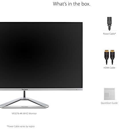 ViewSonic VX3276-4K-MHD 32 inčni framing 4K UHD monitor s HDR10 HDMI i DisplayPort za dom i ured