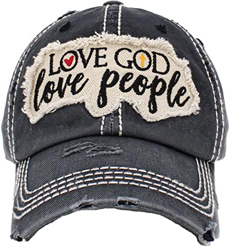 Ljubav Bog voli ljude žensku vintage bejzbol kapu