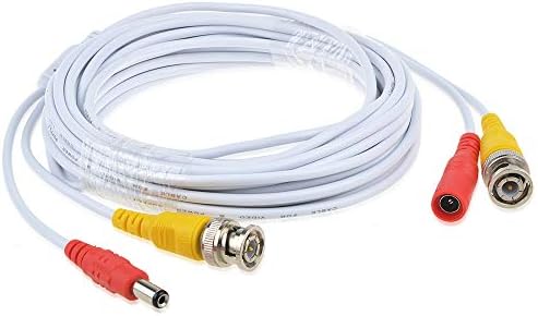 KYBATE 50ft bijela ekstenzija snage/video kabela za Swann CCTV komplet SWDVK-425504C kabel
