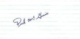 Dick McGuire autogramirano/potpisana 3x5 kartica - NBA Cut potpisi