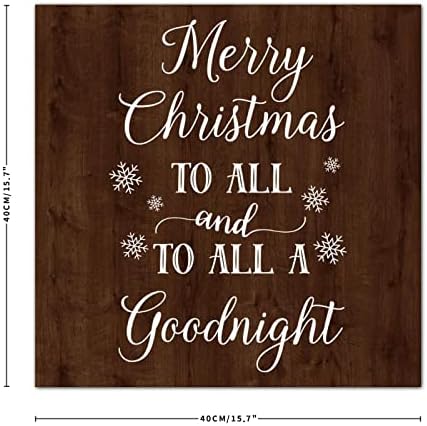 HAHCIIOO Božićni znak Sretan Božić svima i svima laku noćni natpisi natpisani dekor Znak na seosku kuću rustikalni za spavaću sobu
