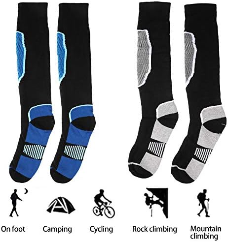 Abaodam 2 pari muških planinarskih čarapa na otvorenom za vlaženje vlage- skijaškim čarapama