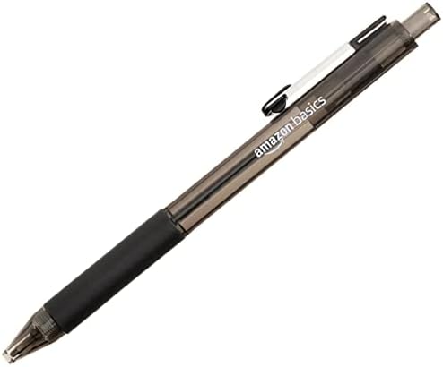 Kemijske olovke s uvlačivim udobnim držanjem, srednji vrh 1,0 mm, crni, 12 pakiranja
