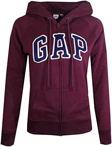 Gap Womens Fleece Arch Logo Full Zip Hoodie