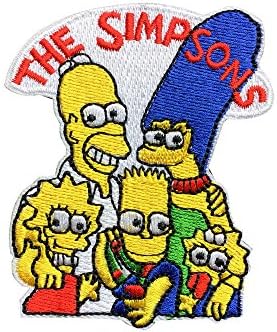 Simpsonovi zakrpaju izvezeno crtano željezo na šivanju na zakrpama