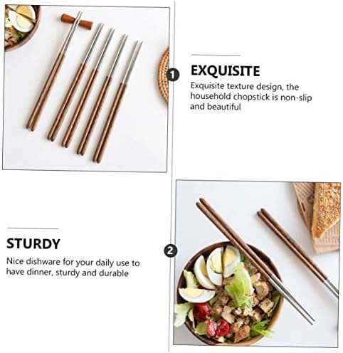 2 para štapića za jelo od nehrđajućeg čelika metalni štapići za jelo pribor za kampiranje Japanski štapići za jelo štapići za jelo