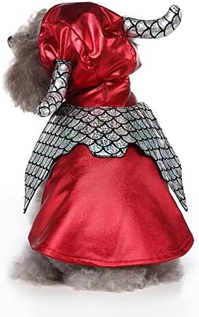Cool kostim za igranje bikova za male pse i mačke s jedinstvenim šljokicama od roga i krila smiješne majice s kapuljačom