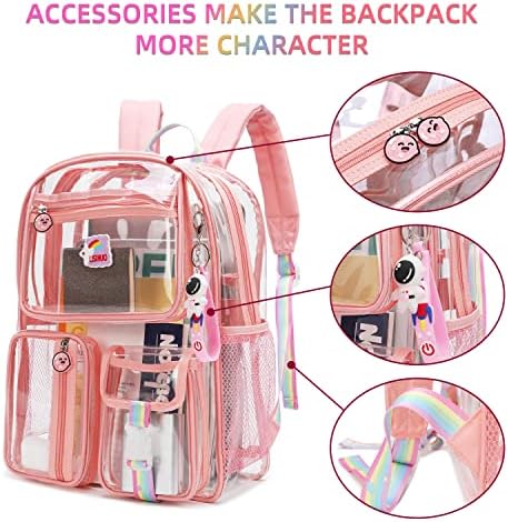; Prozirni ruksak za djevojčice prozirni ruksaci prozirna torba za knjige za žene teška PVC mrežasta torba slatke torbe za knjige za