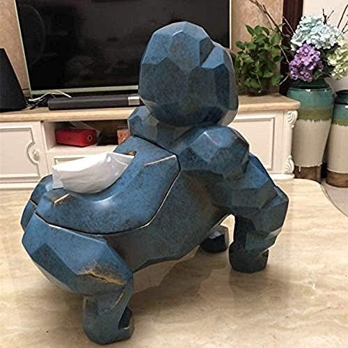GFDJ Skulpture Figurice Kreativna geometrija plava gorila držač tkiva kaseta orangutanski držač papira za crpnu ladicu za dnevnu sobu