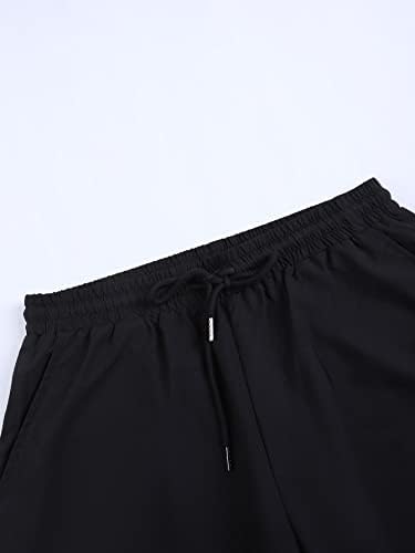 Casual kratke hlače s grafičkim printom u obliku lubanje, sportske kratke hlače s kravatom u struku