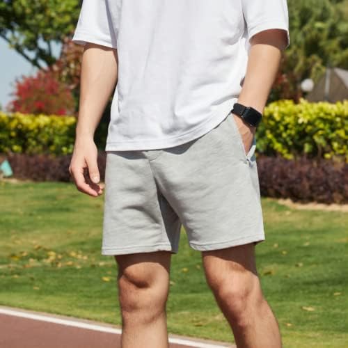Nimenjoja mens 5,5 atletske teretane kratke hlače pamučne jogger za vježbanje dres dres dres dres patent zatvarač džep znoj kratke