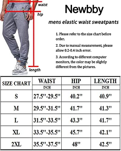 Newbby muški atletski elastični struk trkača loggeri casual zatvorenih dna hlača u teretani s džepovima s patentnim zatvaračem