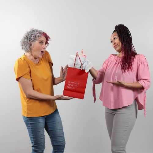 Crvena Poklon vrećica od papirnatog papira, srednje veličine, 14 opcija dizajna, savršena za Majčin dan ili ženske rođendane