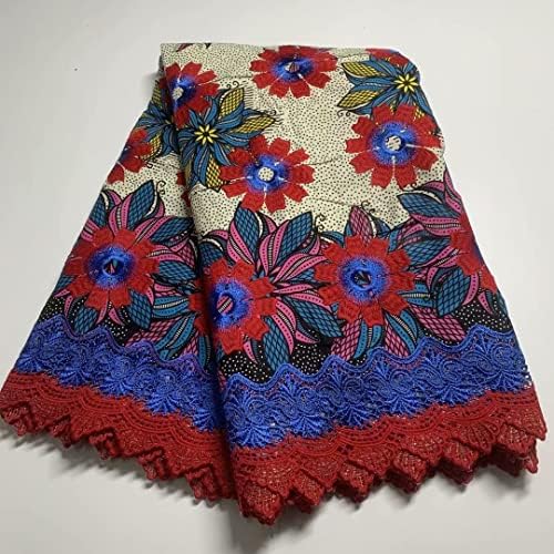Afričke čipkaste tkanine 9 6 jardi Nizozemski otisci vezene tkanine Nigerijska Čipka za haljine čipkaste tkanine za šivanje vjenčanja