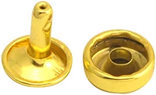 Wuuycoky Golden Double CAP plan Rivet Chessman Metal Studs Cap 10 mm i post 10 mm pakiranje od 100 setova
