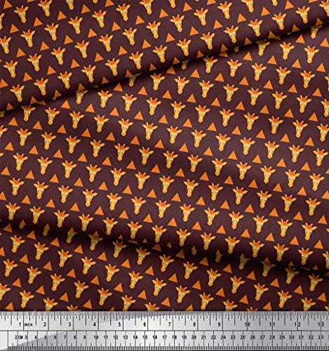 Svilena tkanina trokut i lice žirafe za šivanje košulja dvorište tkanine širine 42 inča