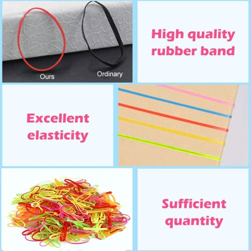 2pcs elastična traka za uklanjanje elastične trake za kosu, 3pcs brzi dodatak za punjenje perli, 500pcs elastične trake za kosu u boji