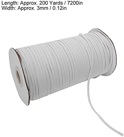 Gumena traka višenamjenska visoka elastična traka od 200 metara s prigušenim pojasevima za izreze na manžetnama odjeće