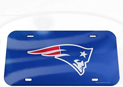 Wincraft NFL New England Patriots Crystal Mirror Logo Regichar Table, Boja tima, jedna veličina