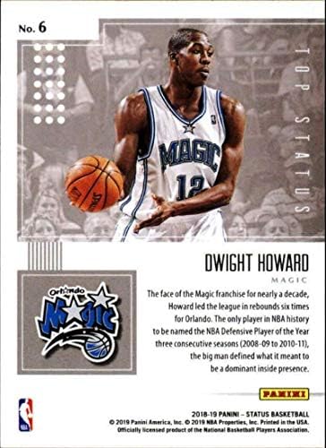 2018-19 Panini Status Top Status Green 6 Dwight Howard Orlando Magic NBA košarkaška trgovačka karta