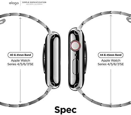 Elago kompatibilan s Apple Watch pojasom 40 mm 41 mm 44 mm 45 mm, vrhunski metalni pojas, podesivi remen, nehrđajući čelik, zamjenski