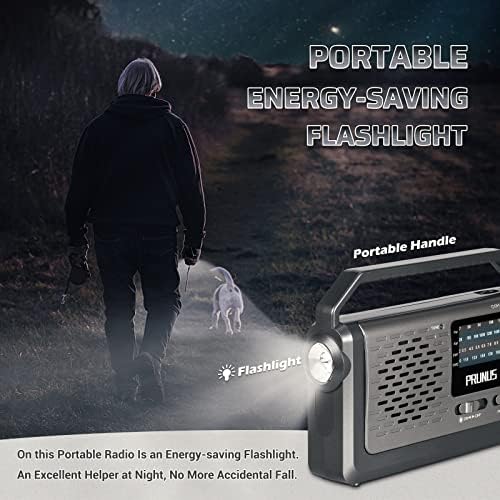 【2023 Nadogradnja】 Prunus J15 prijenosni radio AM FM Shortwave radiji s najboljim prijemom, svjetiljkom, priključkom za slušalice,