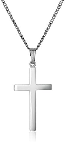 Ogrlica s privjeskom u obliku križa od poliranog srebra iz kolekcije ' s