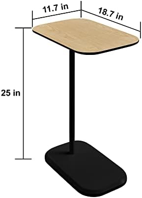 Pomoćni stolić u obliku slova u, pomoćni stolić za kauč i krevet s metalnim okvirom, mali stolić u obliku slova u za male prostore,