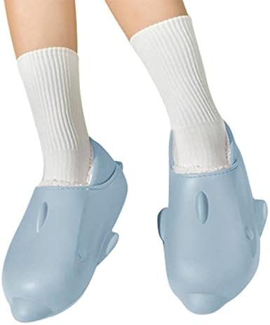 Papuče čarapa s gumama s gumenim potplatima za žensku torbu i zimski crtani duphin unutarnji dom bez klizanja debelo dno runa topli