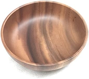 XD mexl drvena zdjela drvena zdjela za salatu, 9,45 inčni akacia drva velika zdjela za posluživanje salate, ručno rađena drvena zdjela