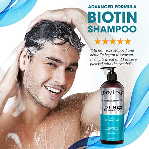 Biotinski šampon za rast kose s blokatorima kose, bez sulfata, bez parabena, šampon za zgušnjavanje, za gušću i Voluminozniju kosu,