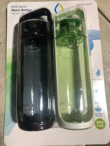 Kor Delta BPA besplatna boca vode, 750ml, 2 pakiranja, zelena/crna