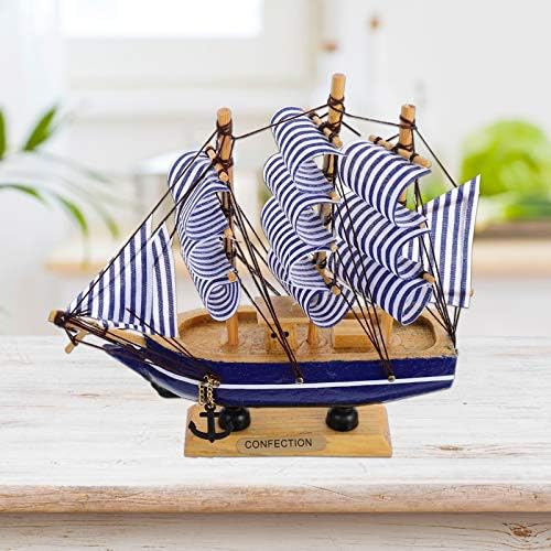 Veemoon nautički jedrilica minijaturni jedrilica model broda, model zanatske setove dekor za jedrilicu, model drvenog broda s bazama