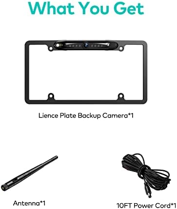 Nuoenx Bežična linijska ploča za sigurnosnu kopiju s 8 LED -ova, kut gledanja 170 ° vodootporna rezervna kamera za automobile, kamion,