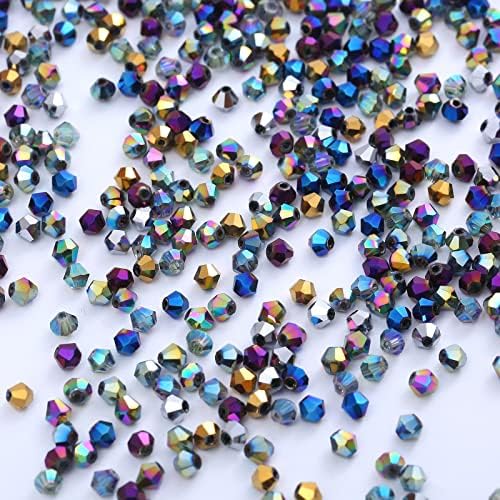 1000pcs 3mm fasetirani kristal staklene bikonveksne perle za izradu nakita savršene su za hvatač sunca ručno izrađene rukotvorine naušnice