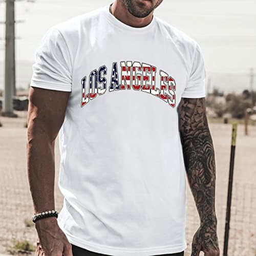 UBST 4. srpnja Patriotske majice za muške kratke rukave USA zastave pismo tiskanje tiskane majice TEE TOPS Summer Casual majice